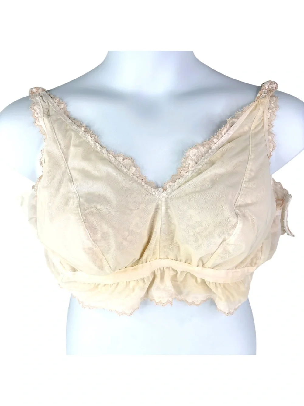 Cosabella Pret-a-Porter Curvy Longline Bralette sz XL * Rose & Cream Wireless